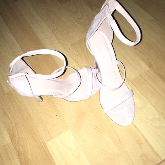 Nude Strappy Heels - Picture 1 of 3